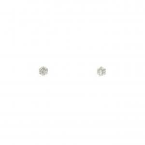 PT900 ソリティア ダイヤモンド ピアス 0.10CT