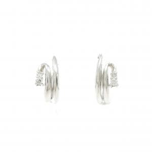 K18WG ダイヤモンド ピアス 0.10CT