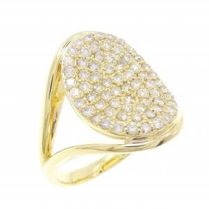 K18YG パヴェ ダイヤモンド リング 1.00CT