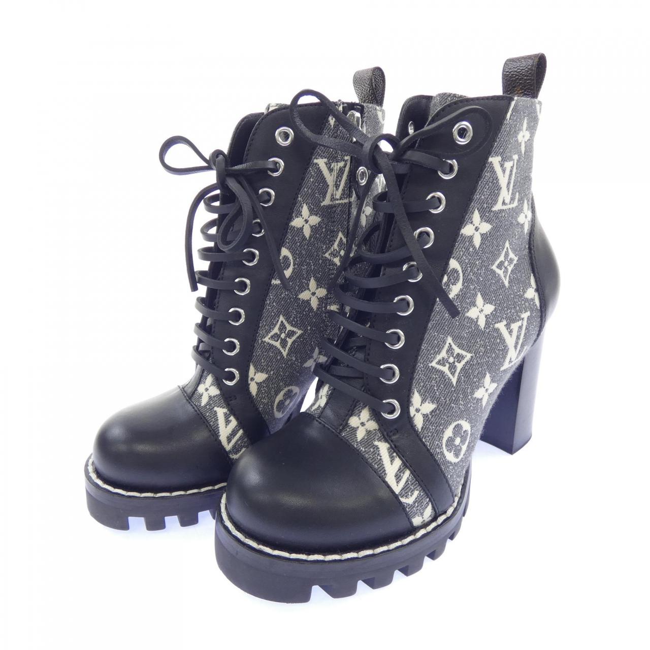 ルイヴィトン LOUIS VUITTON モノグラムデニム スタートレイルライン ブーツ