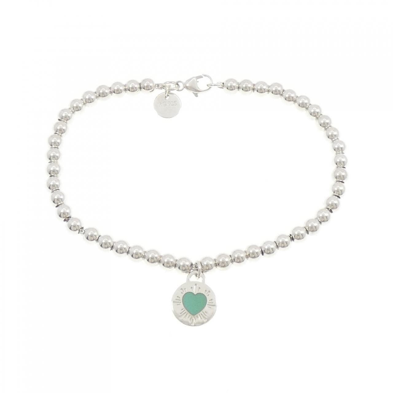 ティファニー ラウンド ハート チャーム ブレスレット