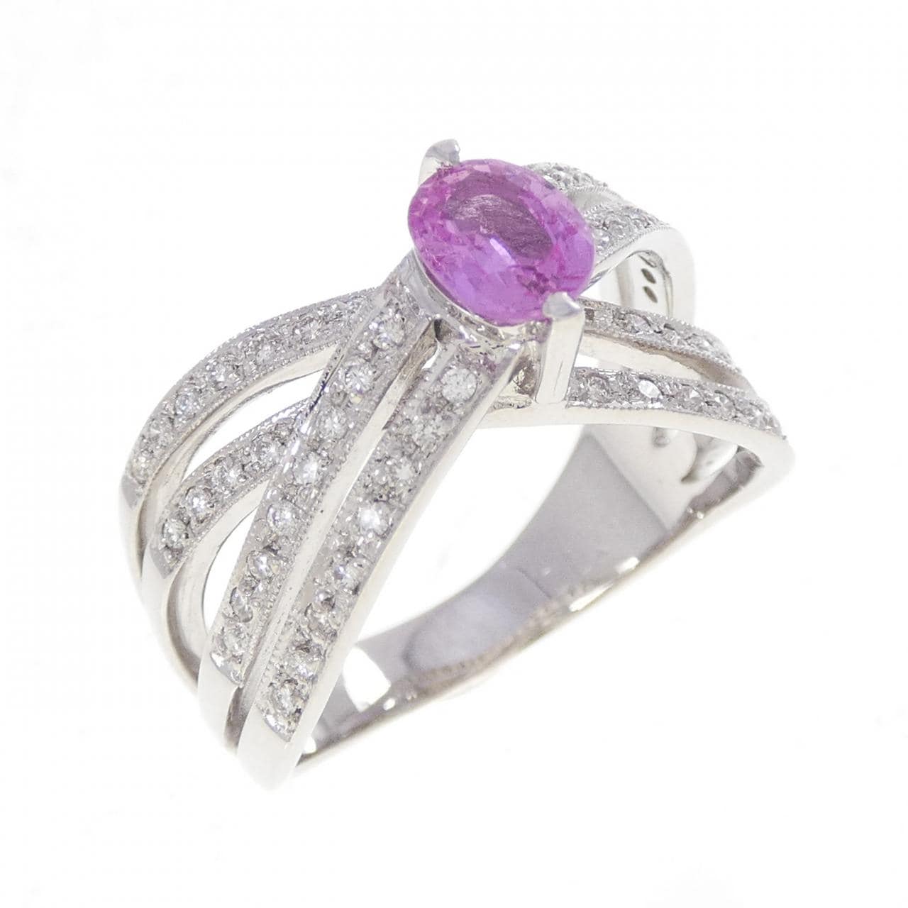 K18WG サファイヤ リング 0.71CT