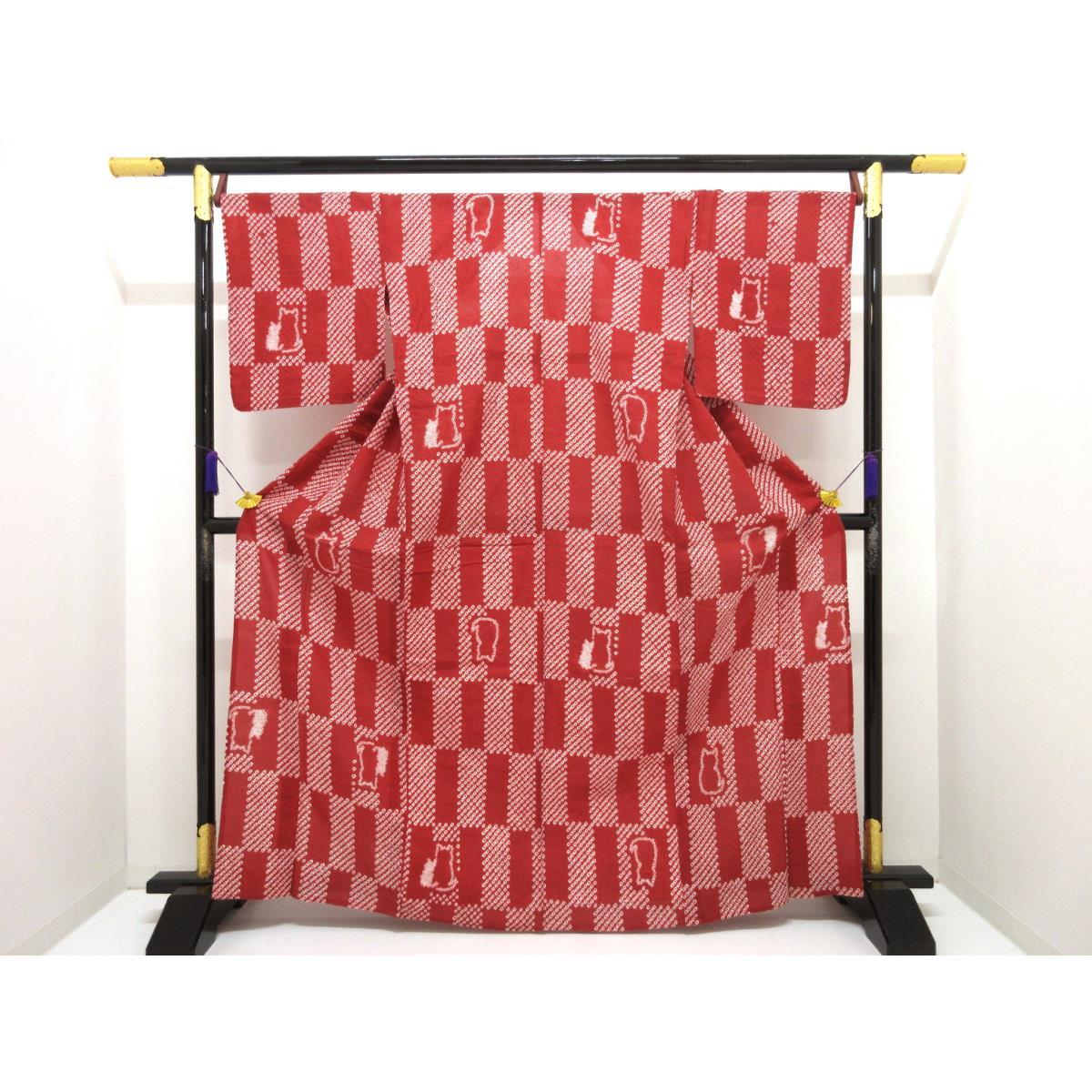 【新品】女ゆかた　絞り加工　Ｆサイズ