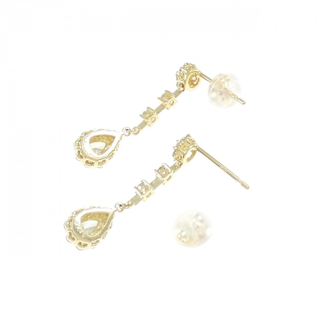 [BRAND NEW] K18YG Diamond earrings 0.80CT