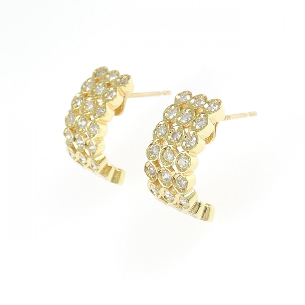 K18YG ダイヤモンド ピアス 0.91CT