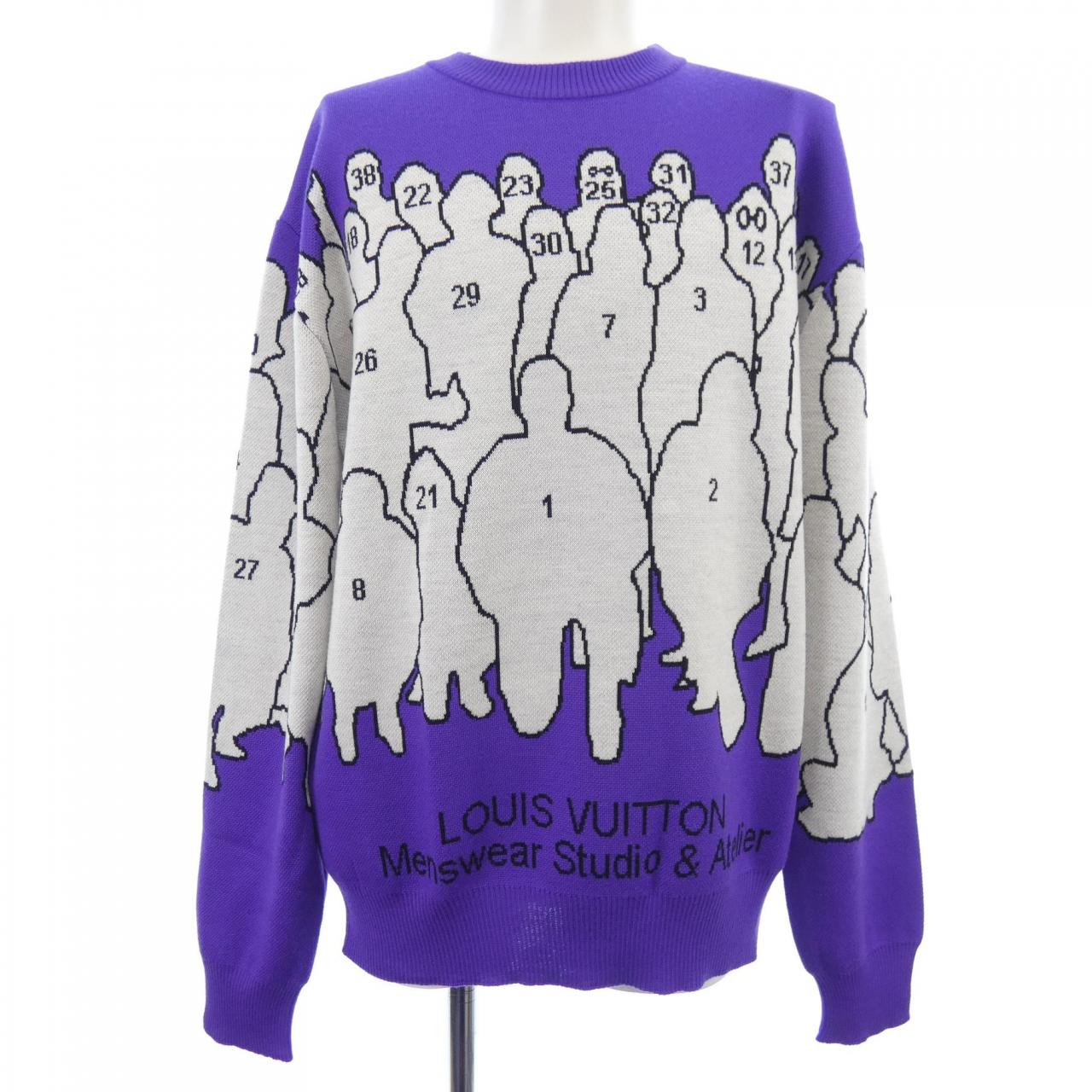 LOUIS VUITTON Vuitton Studio 提花圆领针织衫 (HNN93WZLL)