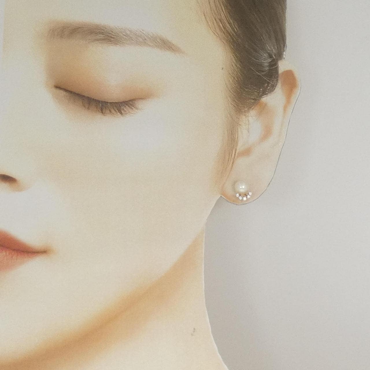 アガット アコヤパール ピアス 5.9mm