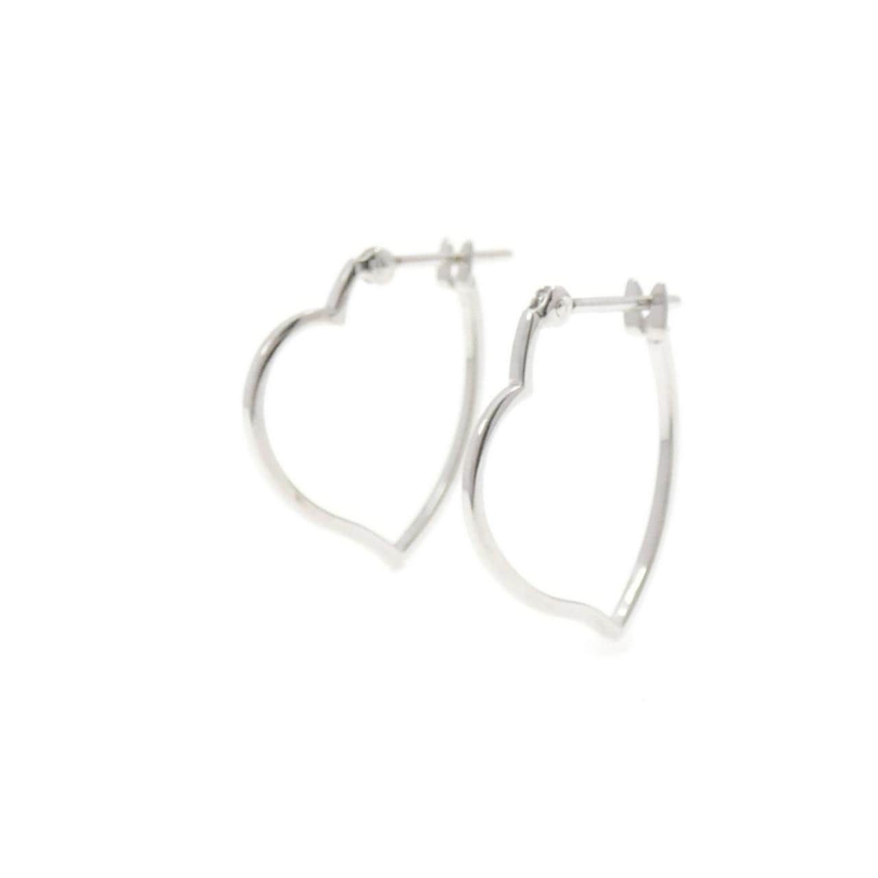 K14WG ハート ピアス