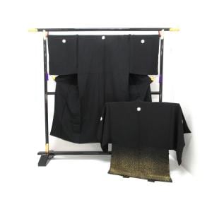 Men&#39;s round eagle feather kimono and haori 2-piece set