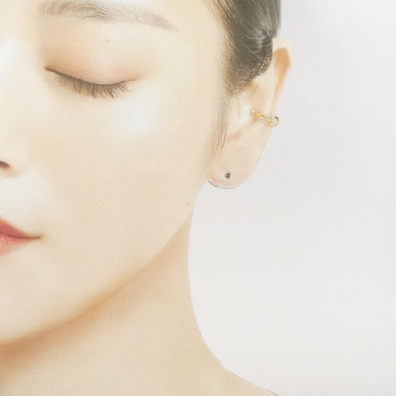 K18YG ダイヤモンド イヤーカフ 片耳