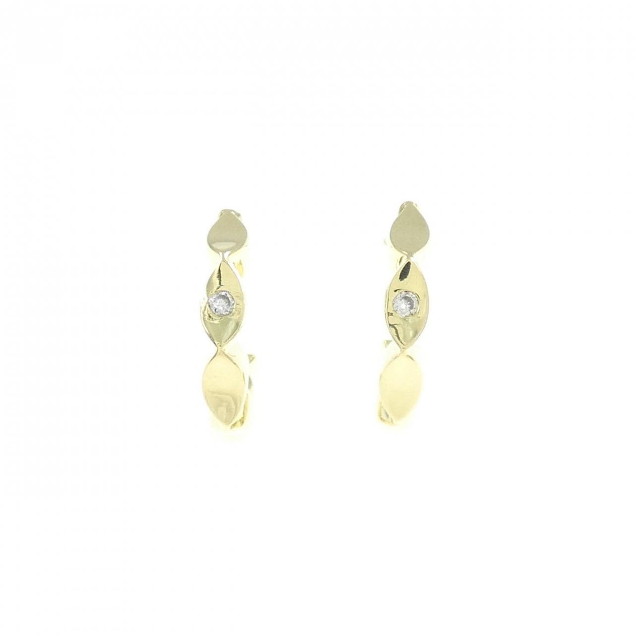 K18YG钻石耳环 0.02CT