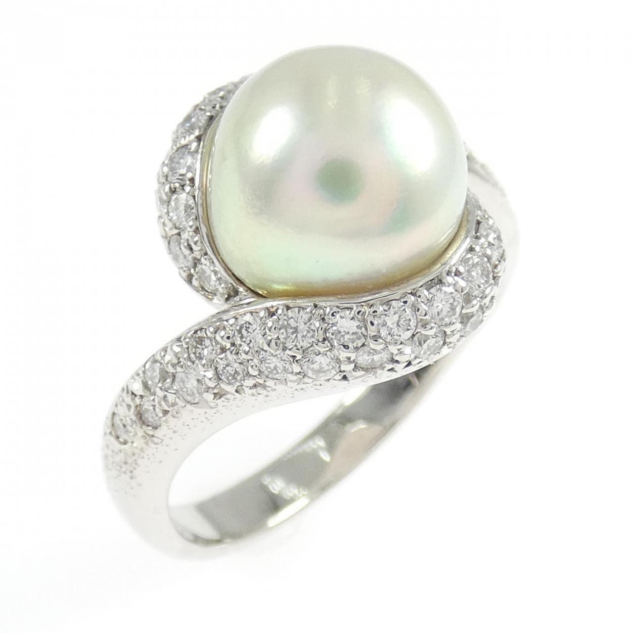 K18WG アコヤパール リング 10mm