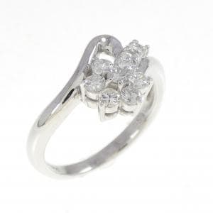 PT900 フラワー ダイヤモンド リング 0.50CT