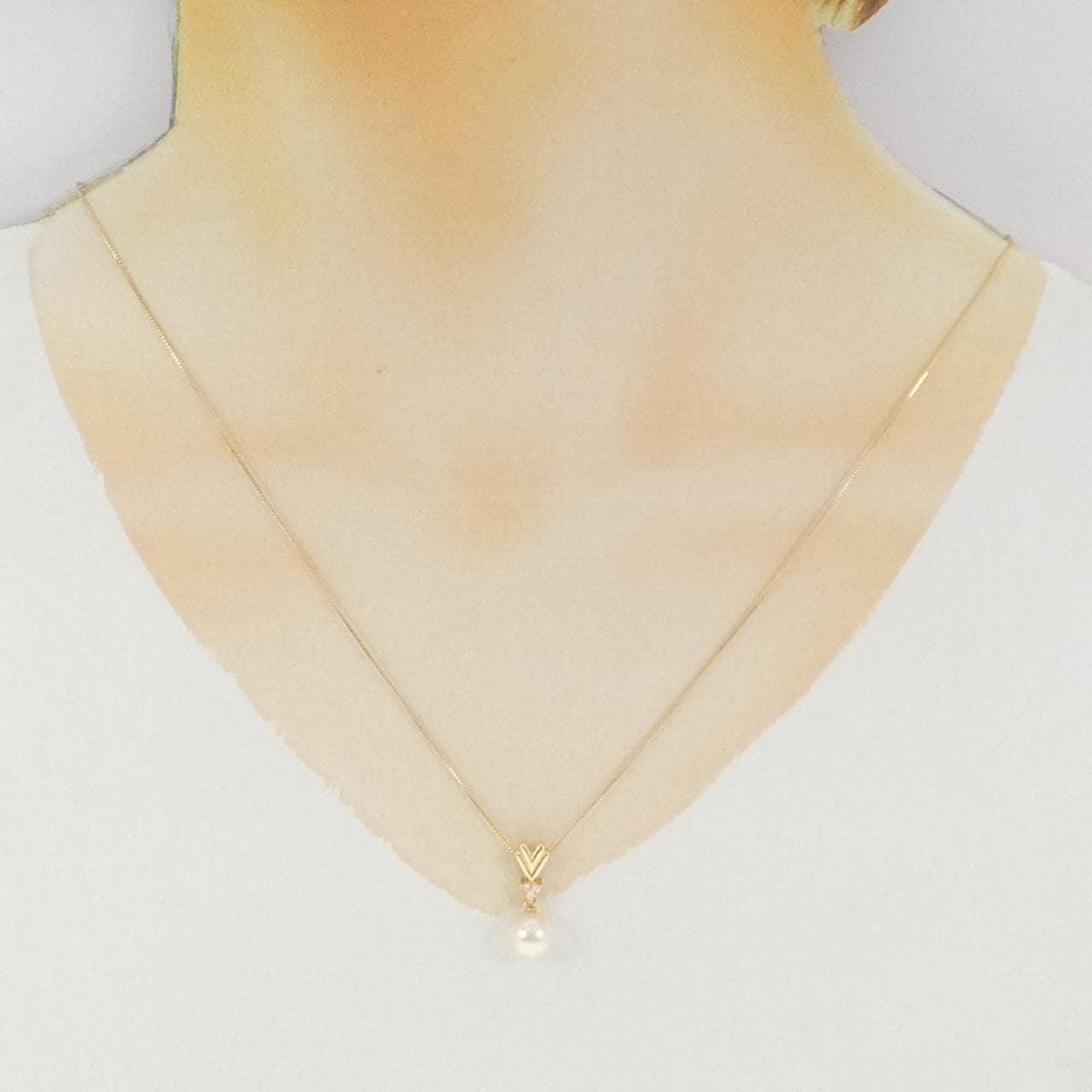 K18YG アコヤパール ネックレス 7.7mm