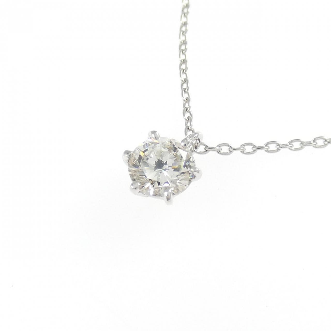 PT900/PT850 ソリティア ダイヤモンド ネックレス 0.38CT
