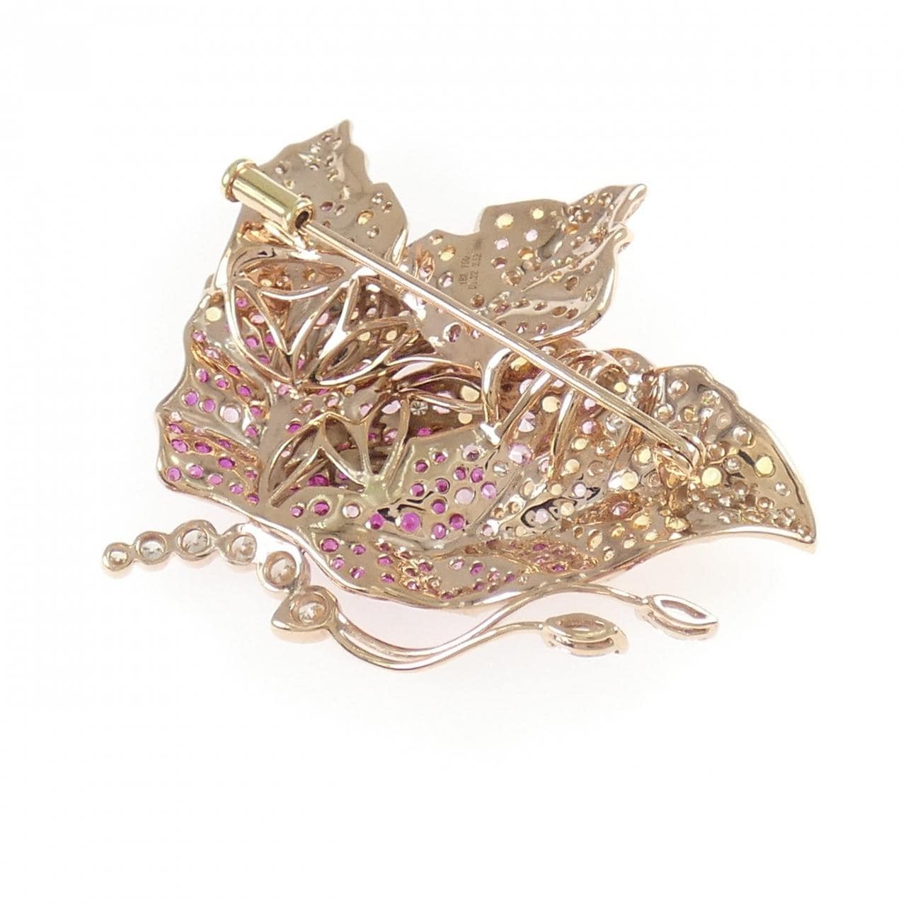 750PG カラーストーン ブローチ