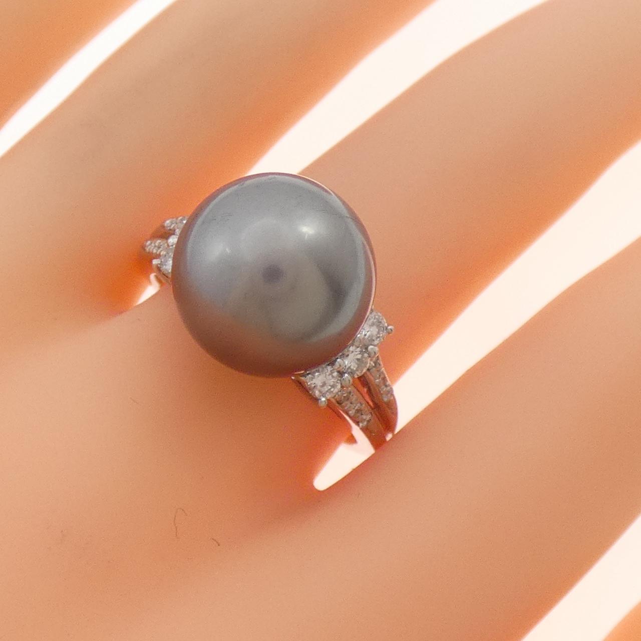 PT900 黒蝶パール リング 12.8mm