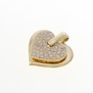 K18YG ハート ダイヤモンド ペンダント 0.60CT