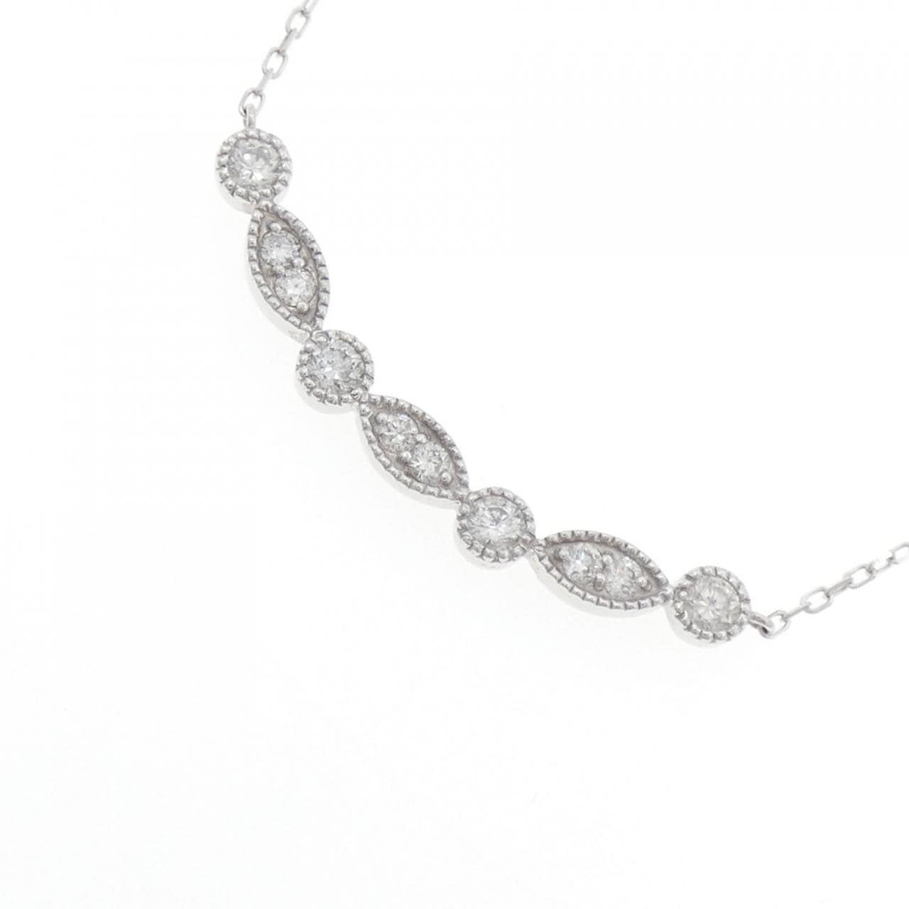 K18WG ダイヤモンド ネックレス 0.30CT