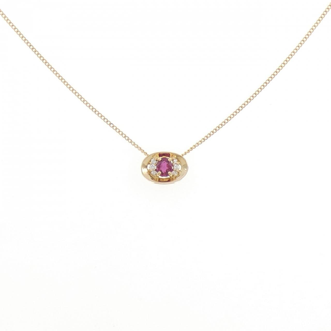 K18YG ruby necklace 0.20CT