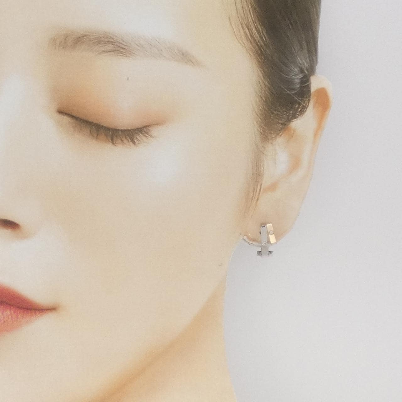 K18YG/K14WG ダイヤモンド イヤリング 0.06CT