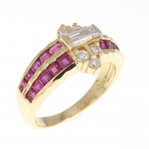 18KYG ルビー リング 1.01CT