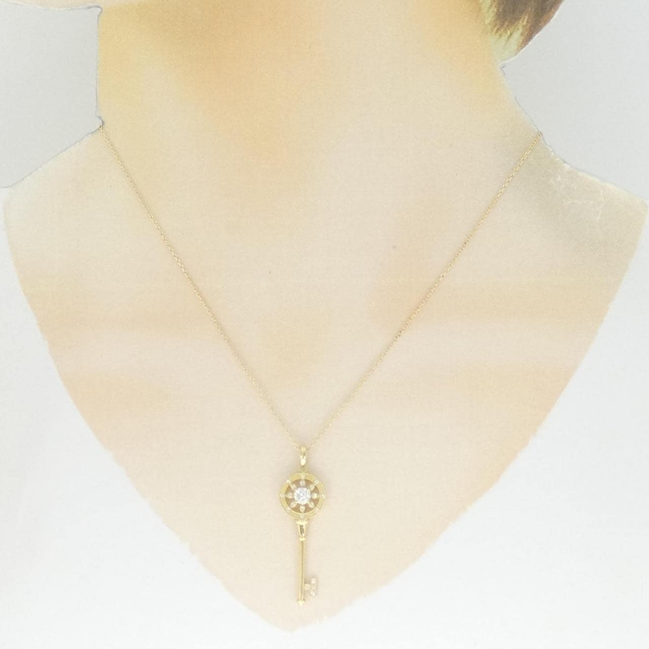 【新品】K18YG ダイヤモンド ネックレス 0.249CT F SI2 Good