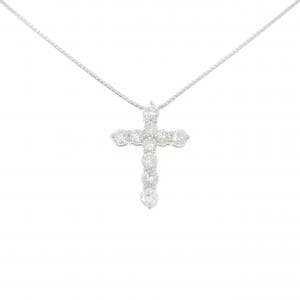 PT900/PT850 クロス ダイヤモンド ネックレス 1.00CT