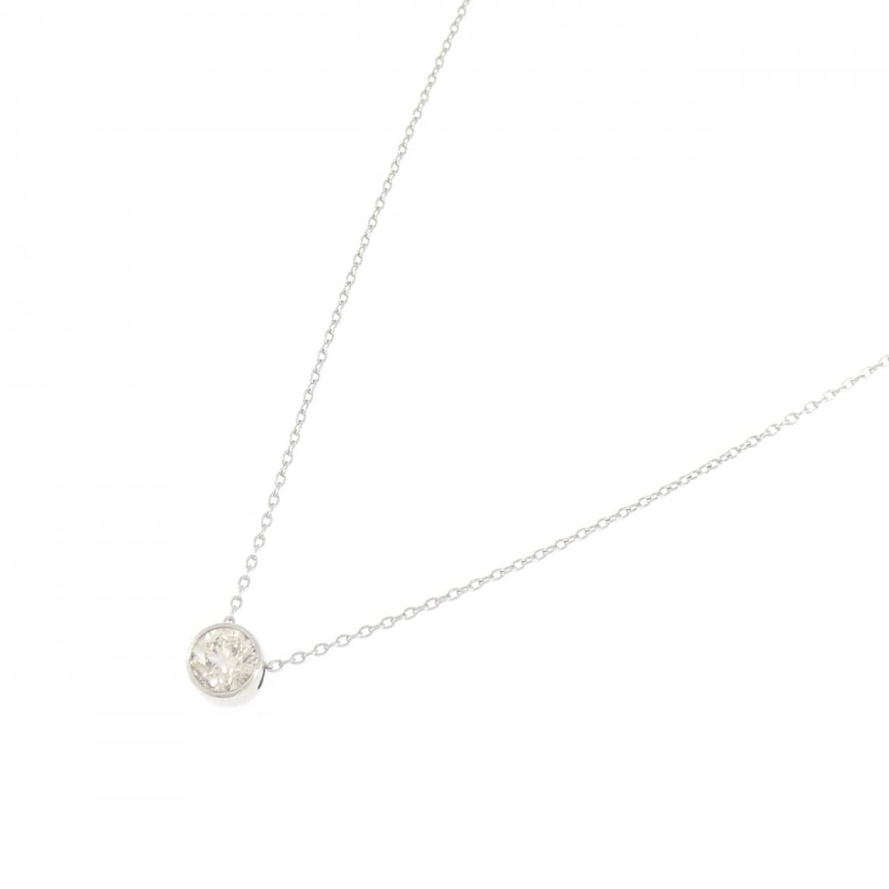 PT900/PT850 ソリティア ダイヤモンド ネックレス 0.30CT