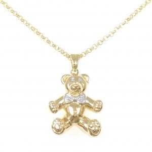 750YG/750WG/K18 ベア ダイヤモンド ネックレス 0.01CT