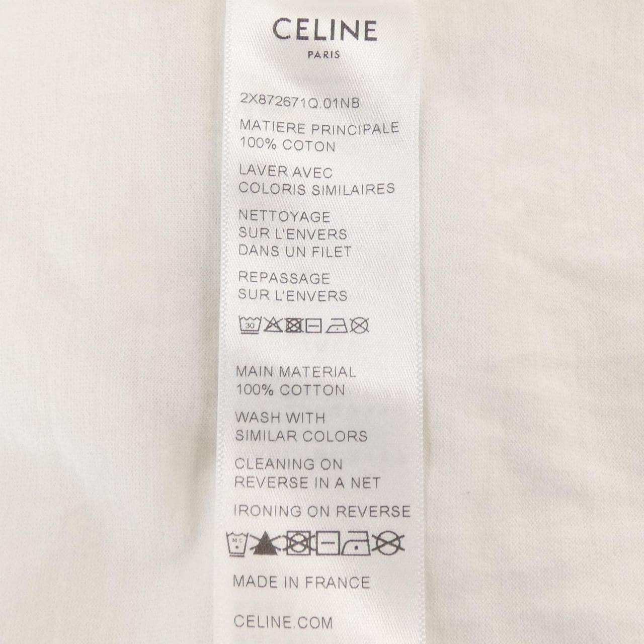 セリーヌ CELINE CELINE PARIS Tシャツ　トリオンフ TRIOMPHE 2X872671Q Tシャツ