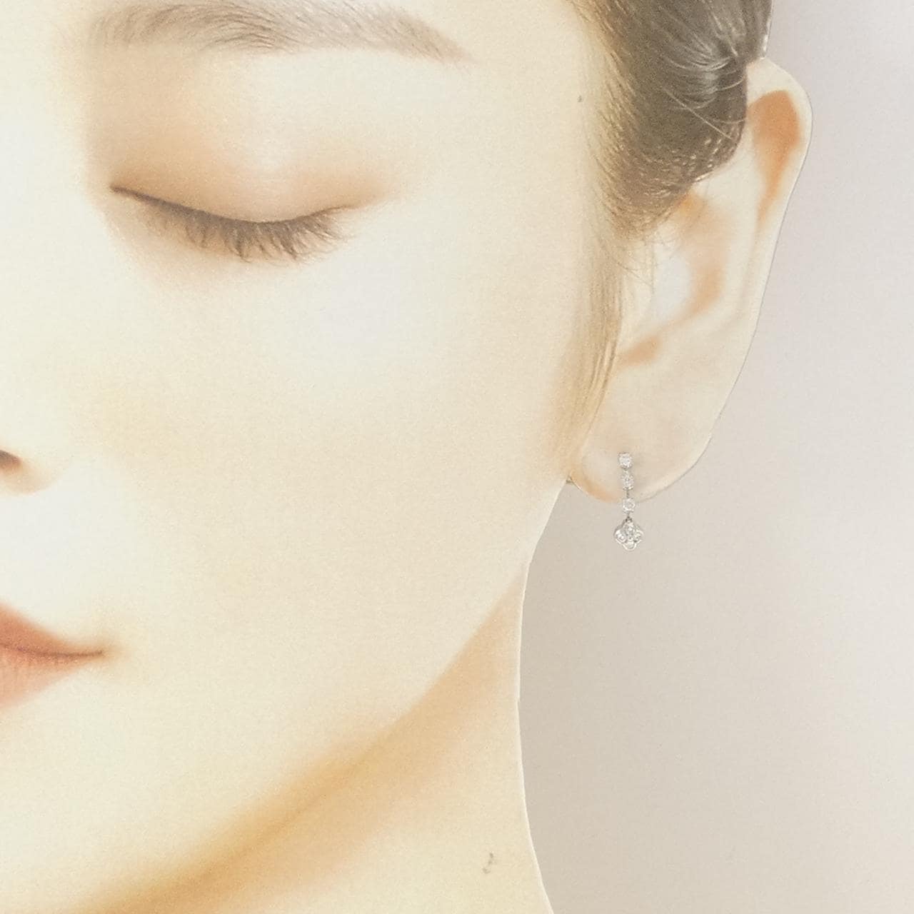 PT900 ダイヤモンド ピアス 0.25CT