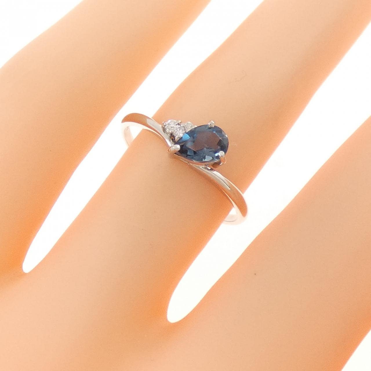 PT950 ブルートパーズ リング 0.50CT