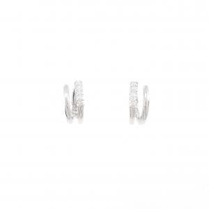 K18WG ダイヤモンド イヤリング 0.14CT