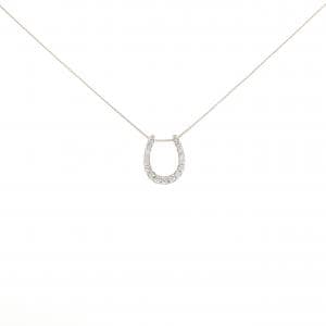 K10YG ホースシュー ダイヤモンド ネックレス 0.20CT