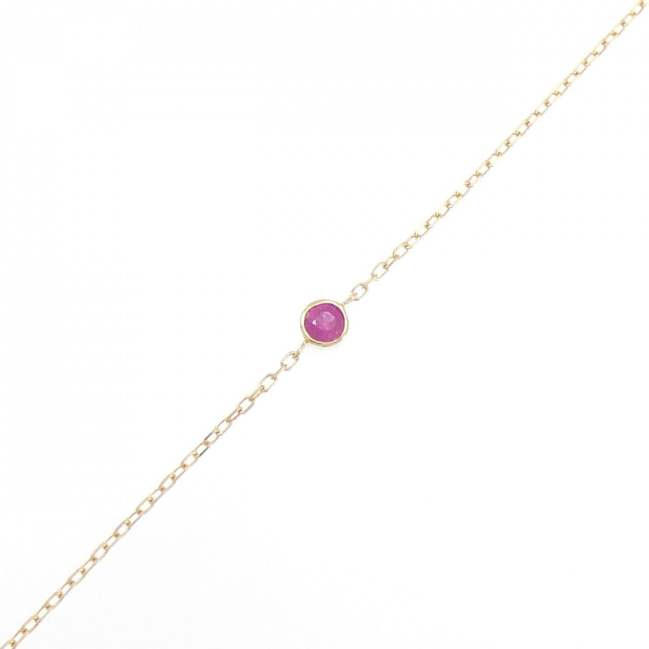 K18YG ルビー ブレスレット