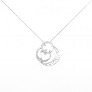 K18WG ムーン ダイヤモンド ネックレス 0.20CT