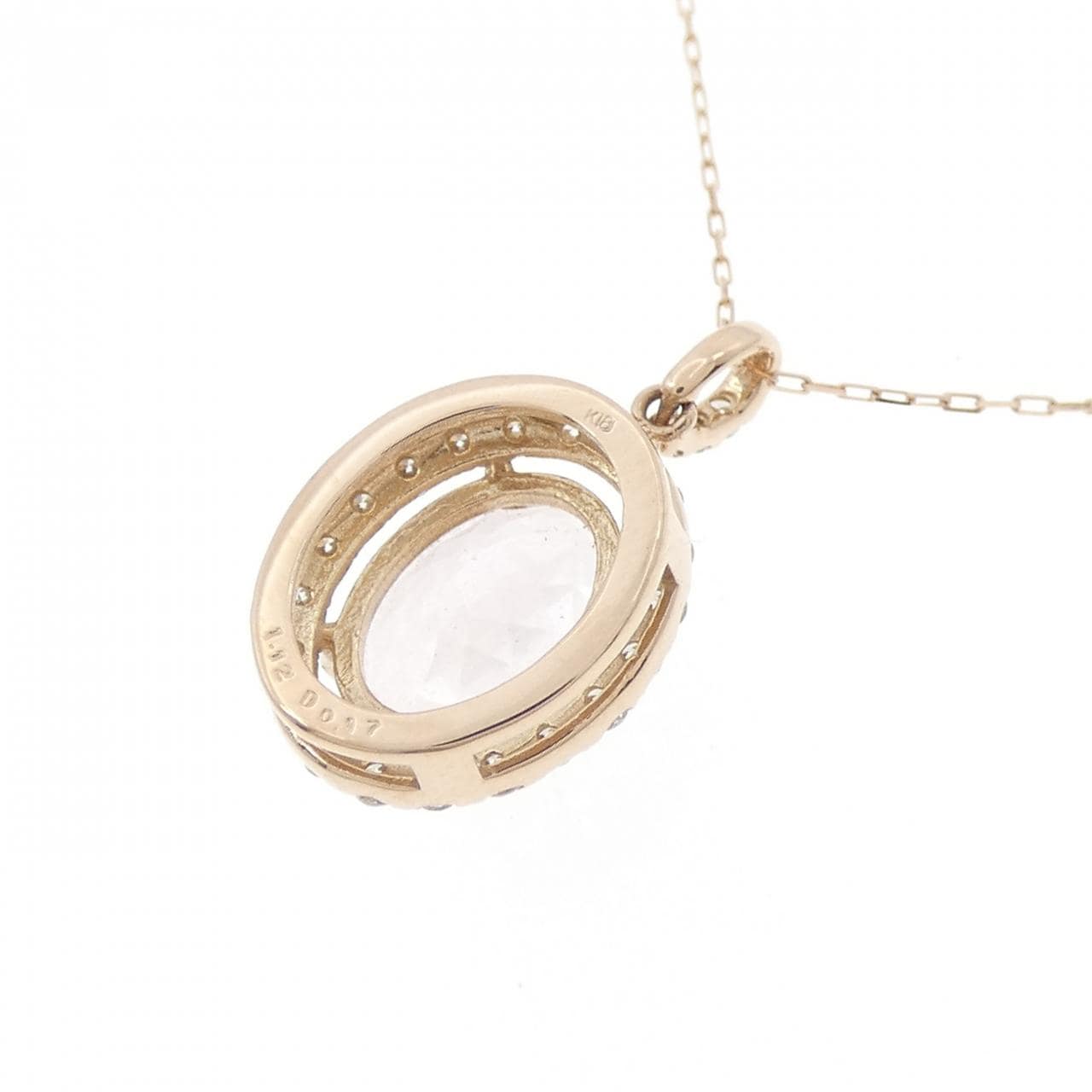 【新品】K18PG モルガナイト ネックレス 1.12CT