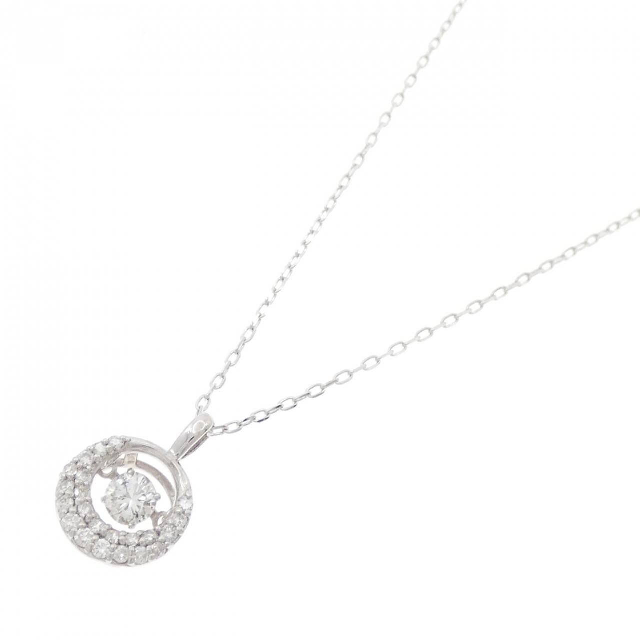 K18WG ダイヤモンド ネックレス 0.21CT