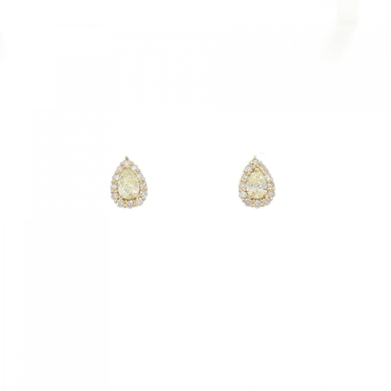 【新品】K18YG ダイヤモンド ピアス 0.24CT