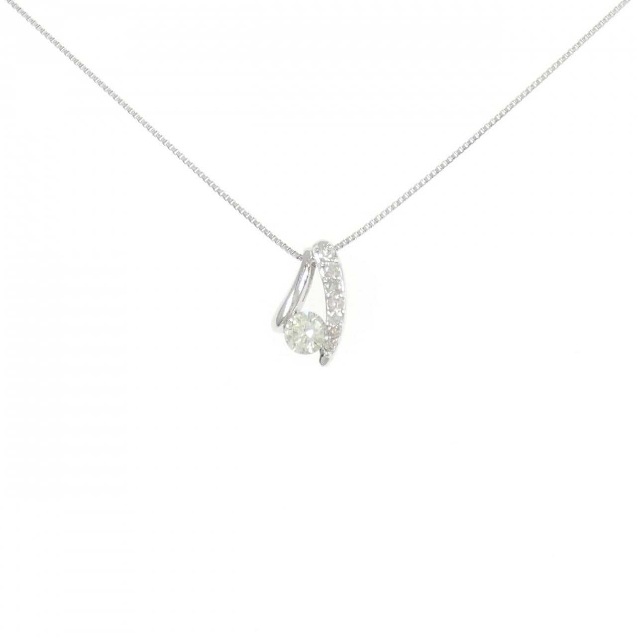 K18WG ダイヤモンド ネックレス 0.184CT