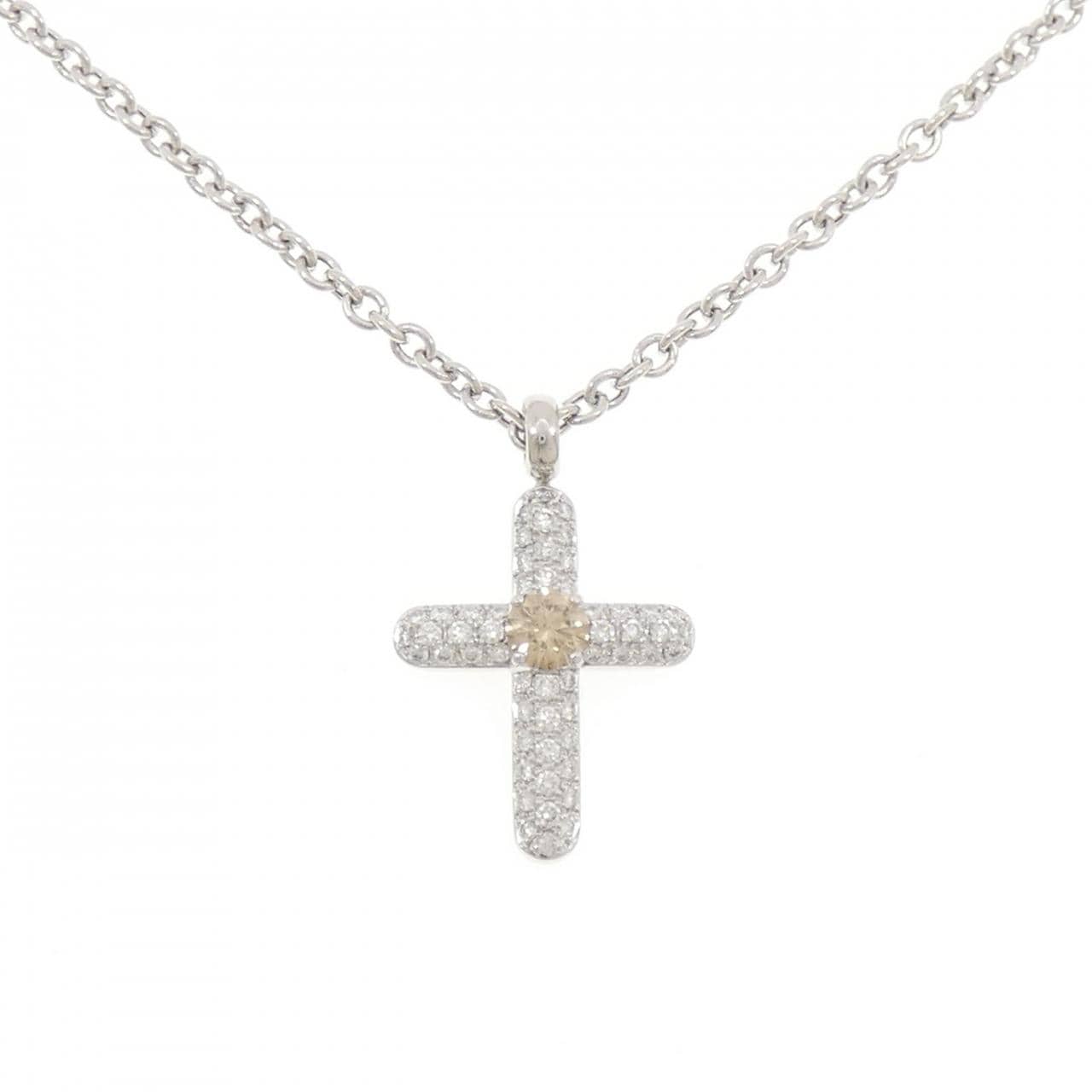 カシケイ クロス ダイヤモンド ネックレス 0.40CT