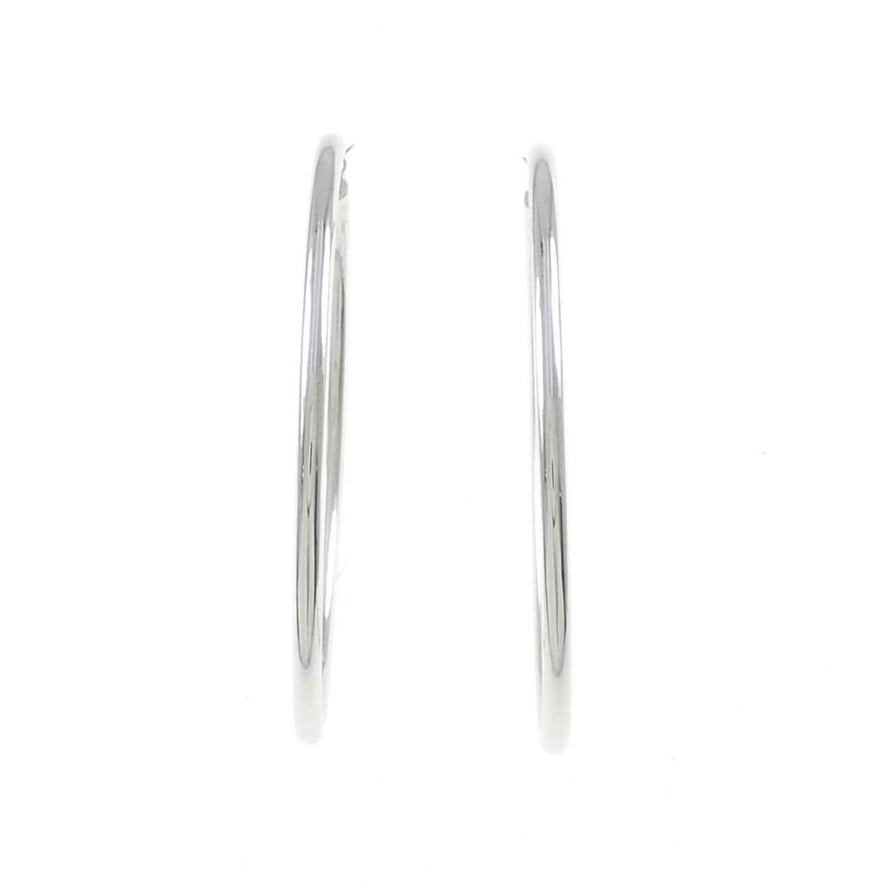 [BRAND NEW] K18WG hoop earrings