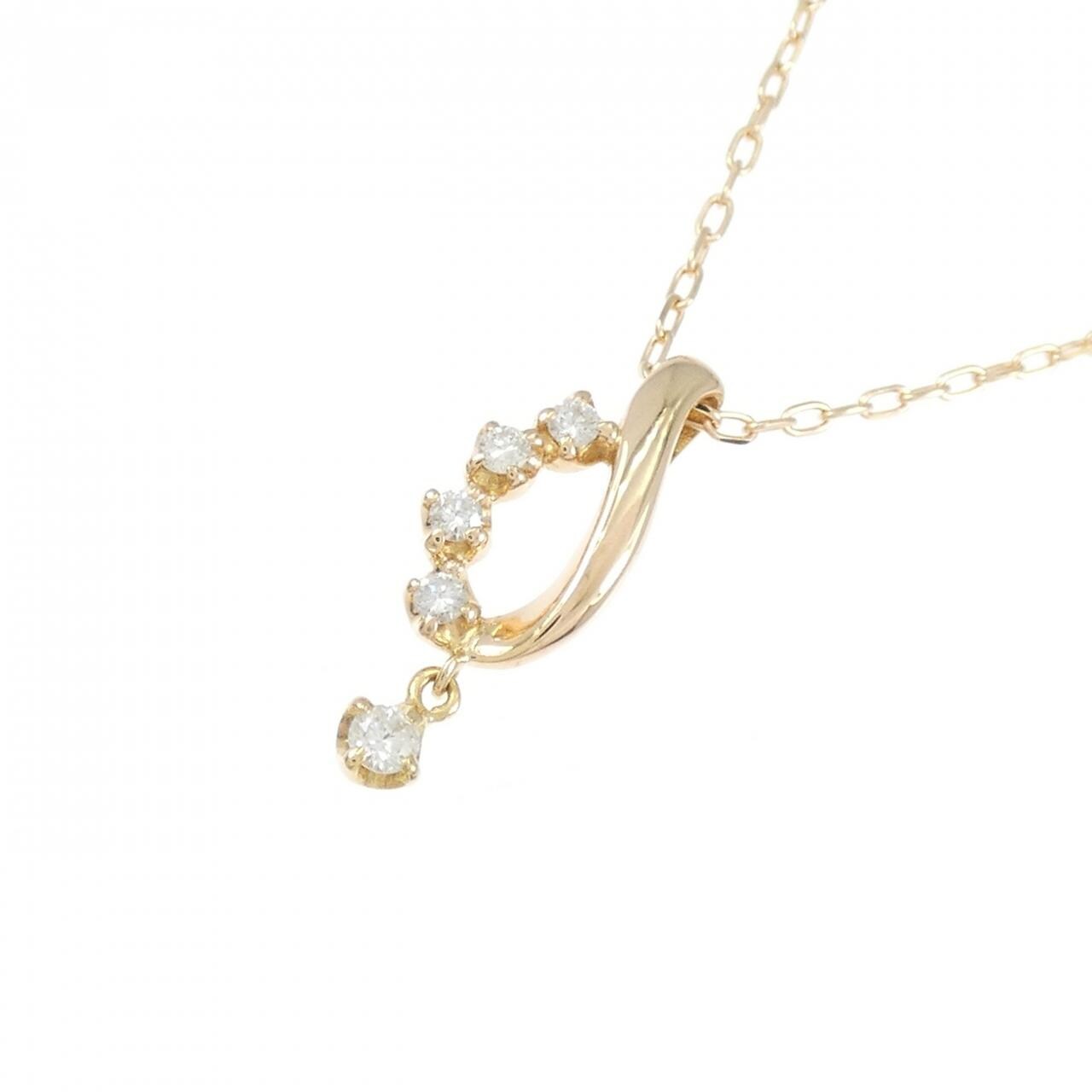 K18PG ダイヤモンド ネックレス 0.08CT