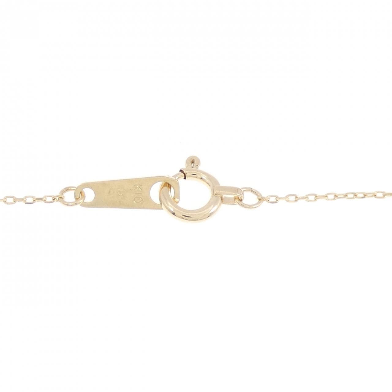 K10YG バタフライ ダイヤモンド ネックレス 0.04CT