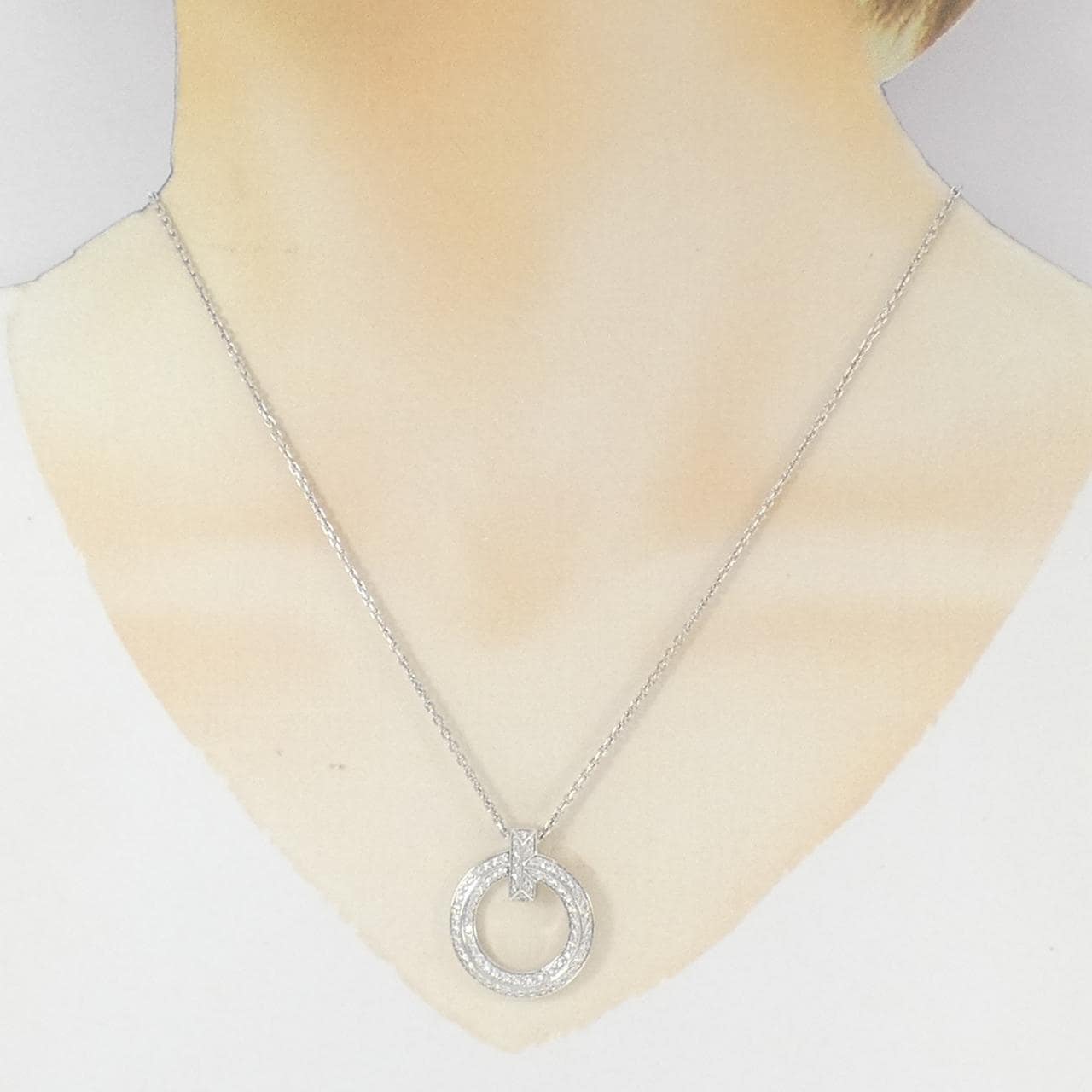 ティファニー Tワン サークル ネックレス 0.72CT