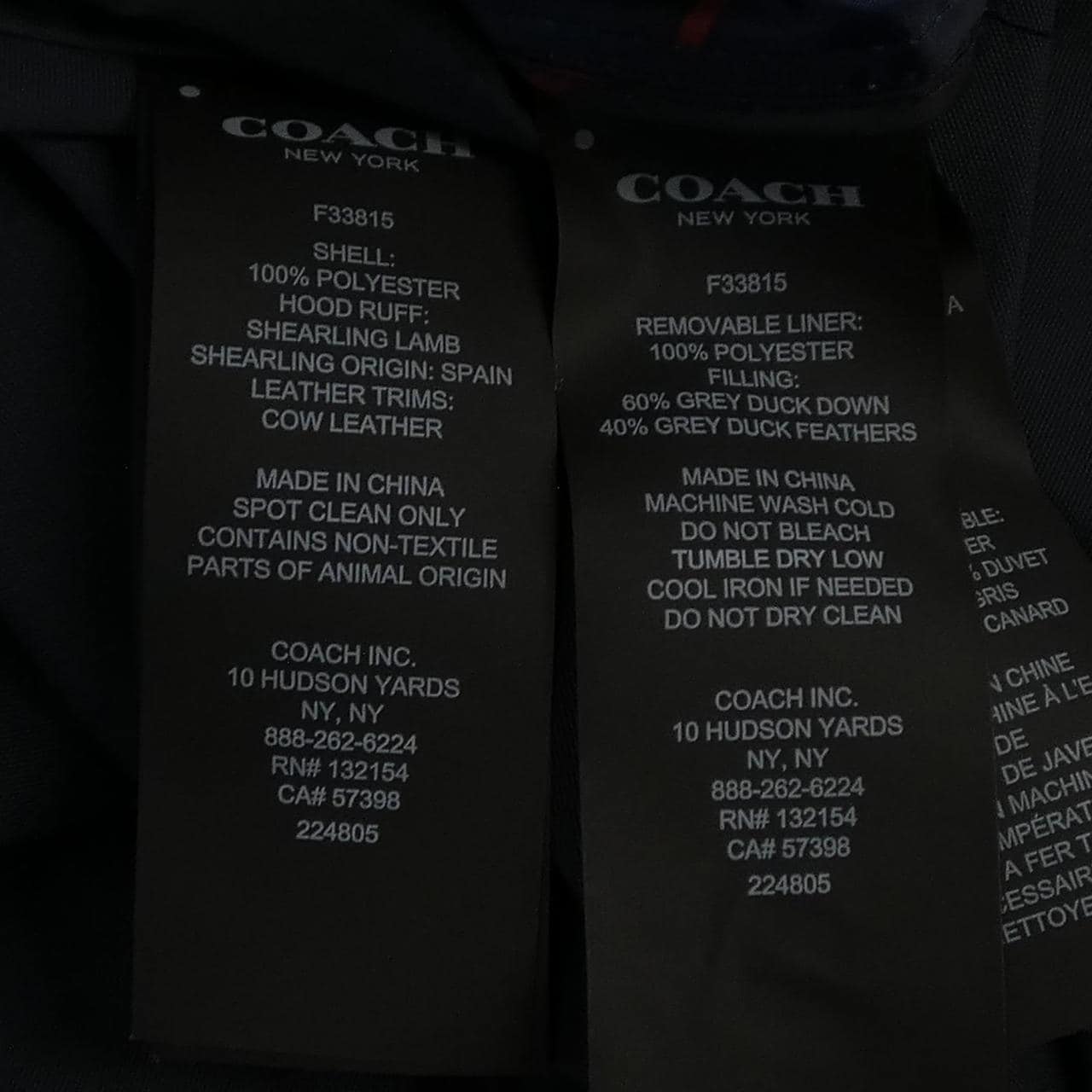 コーチ COACH F33815 コート