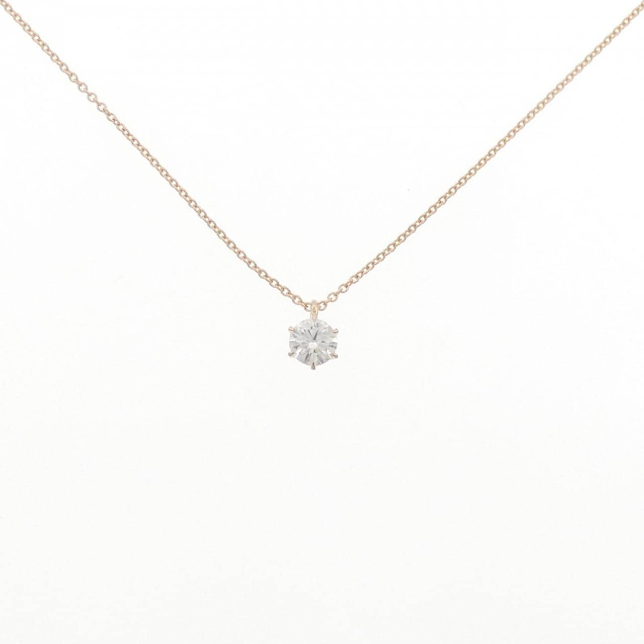 K18PG ソリティア ダイヤモンド ネックレス 0.305CT