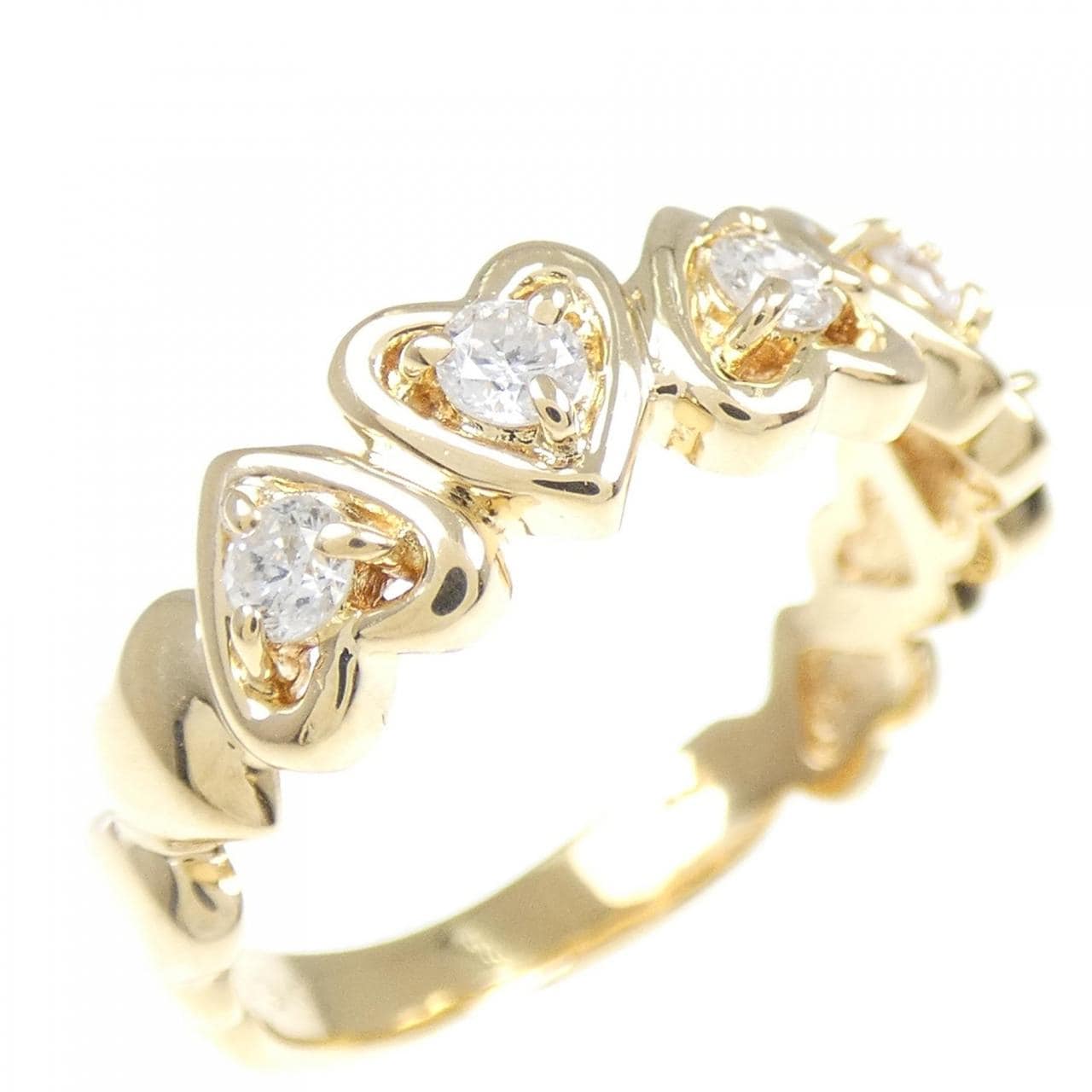K18YG heart Diamond ring 0.30CT