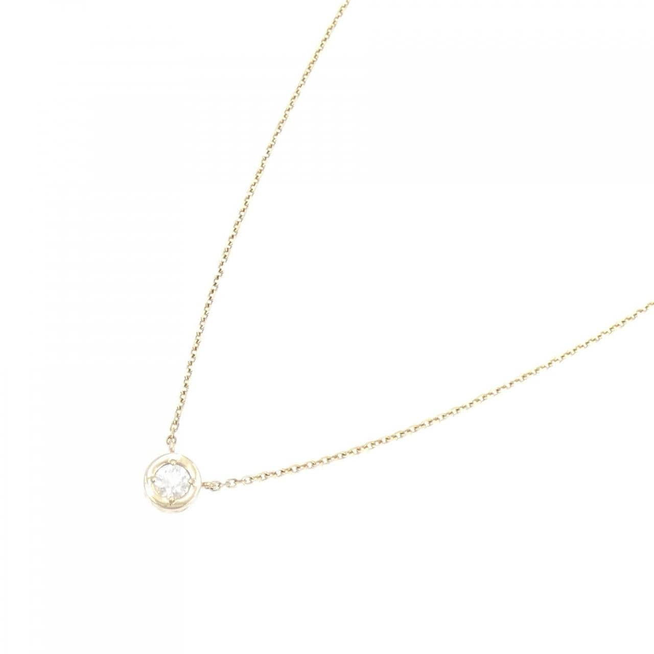 14KTYG Solitaire Diamond Necklace